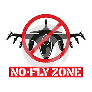 No-fly zone sign. Warning sign.