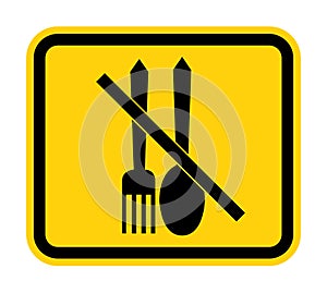 No Food Allowed Symbol On White Background