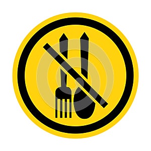 No Food Allowed Symbol On White Background