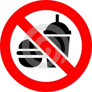 No food and drink forbidden sign