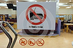 No food or drink in the library