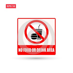 No food and drink or no eating sign 3