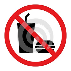 No food or drink signs Vector illustration.