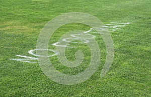 No Football Sign On Grass