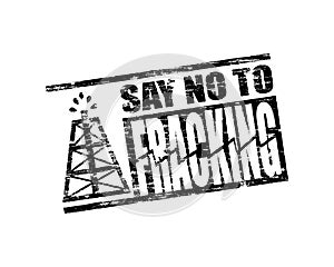 No Fracking Stamp