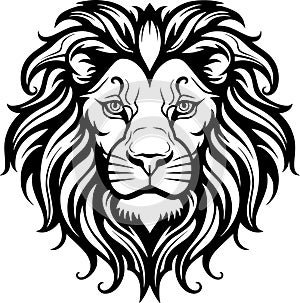 Cecil - black and white isolated icon - vector illustration