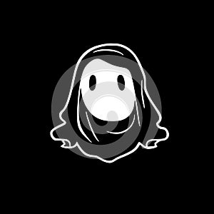 Ghost - minimalist and flat logo - vector illustration
