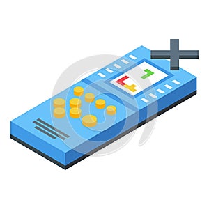 No gaming consoles icon isometric vector. Parental control