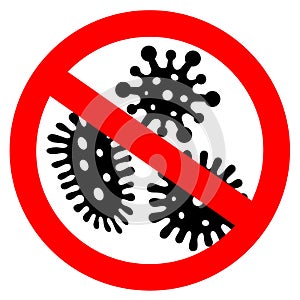 No germs vector sign