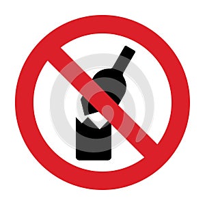 No glass or bottles allowed in this area. Forbid to throw on the street, beach or park photo