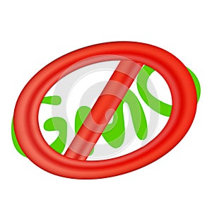 No GMOs, conceptual vector logo