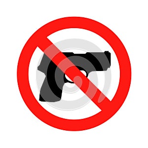 No gun sign - isolated illustration