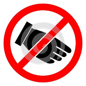 No Hand Raster Icon Illustration