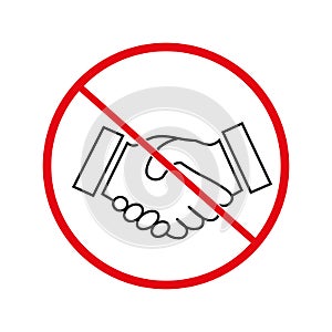 No handshake icon Vector illustration isolated on white background