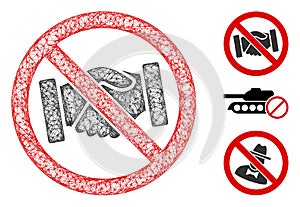 No Handshakes Polygonal Web Vector Mesh Illustration