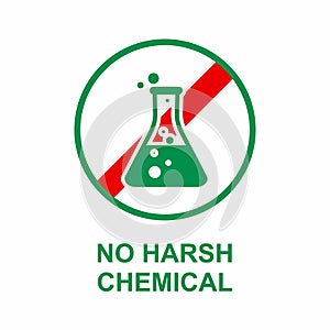 No harsh chemical skincare icon for medical product