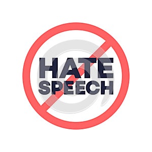 No hate speech sign