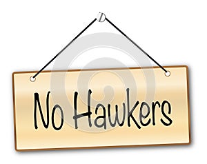 No Hawkers Sign photo