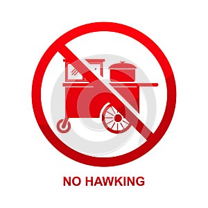 No hawking sign isolated on white background