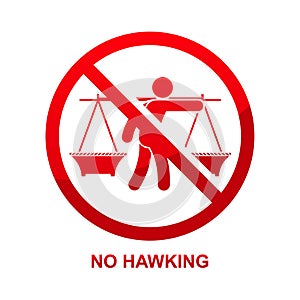 No hawking sign isolated on white background