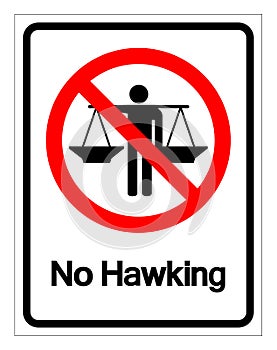 No Hawking Symbol Sign, Vector Illustration, Isolate On White Background Label .EPS10