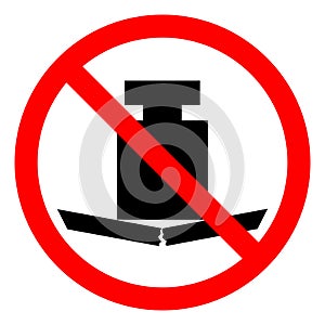 No Heavy Load Symbol Sign ,Vector Illustration, Isolate On White Background Label .EPS10