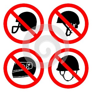 No helmets icons set great for any use. Vector EPS10.