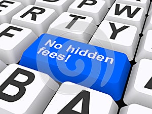 No hidden fees button