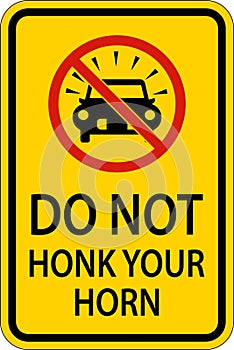 No Honking Sign Do Not Honk Your Horn