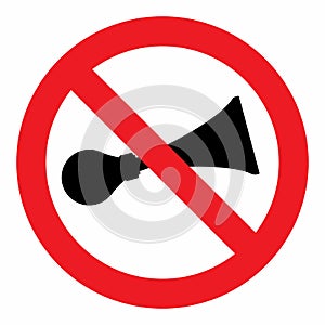 No horn sign