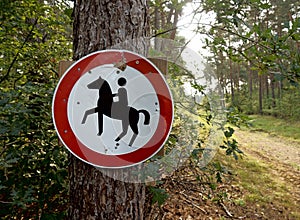 No horses allowed here