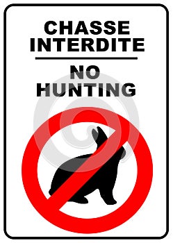 No Hunting Sign