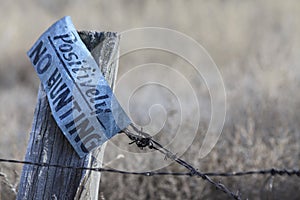 No Hunting Sign Rural Farm Country