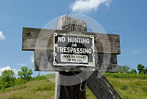 No Hunting or Trespassing