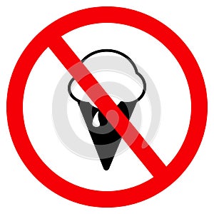 No ice creame sign icon