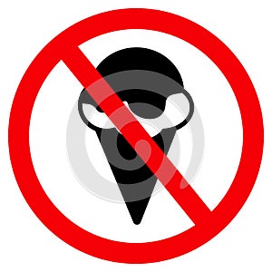 No ice creame sign logo