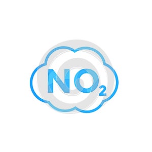 NO2 icon, nitrogen dioxide