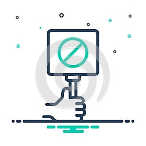 Mix icon for No, not and forbidden