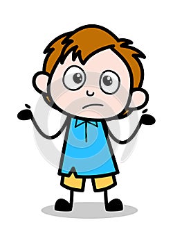 No idea - School Boy Cartoon Character Vector Illustration