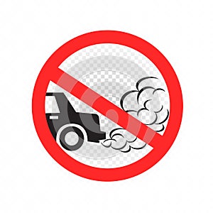 No idling engine off sign icon photo