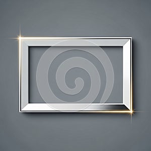 Is no image inside the frame, emphasizing its minimalistic and modern