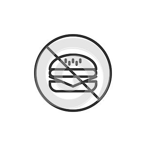 No junk food line icon