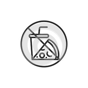 No junk food line icon