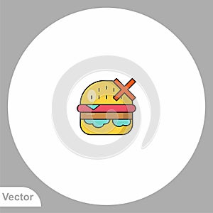 No junk food vector icon sign symbol