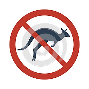 No kangaroo icon on white background.