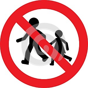 No kids play sign photo