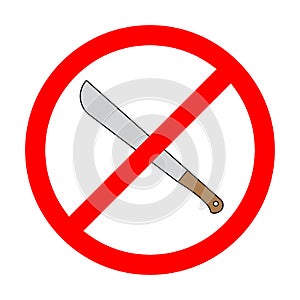 No Knife sign. Vector illustration