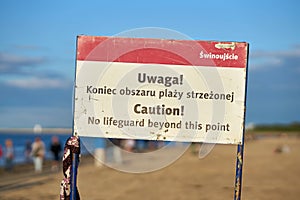 No lifeguard beyond this point