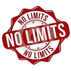 No limits grunge rubber stamp