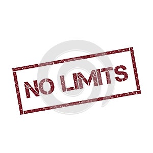 No limits rectangular stamp.